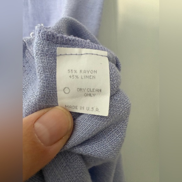 Vintage K.D. Spring Linen Skirt Purple Lavender Light Fairy Cottage Whimsical L - Picture 4 of 5